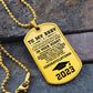Graduation 2023 Engarved Dog Tag Necklace - Mallard Moon Gift Shop