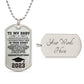 Graduation 2023 Engarved Dog Tag Necklace - Mallard Moon Gift Shop