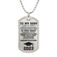 Graduation 2023 Engarved Dog Tag Necklace - Mallard Moon Gift Shop