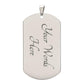 Graduation 2023 Engarved Dog Tag Necklace - Mallard Moon Gift Shop