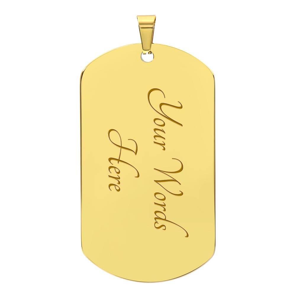 Graduation 2023 Engarved Dog Tag Necklace - Mallard Moon Gift Shop