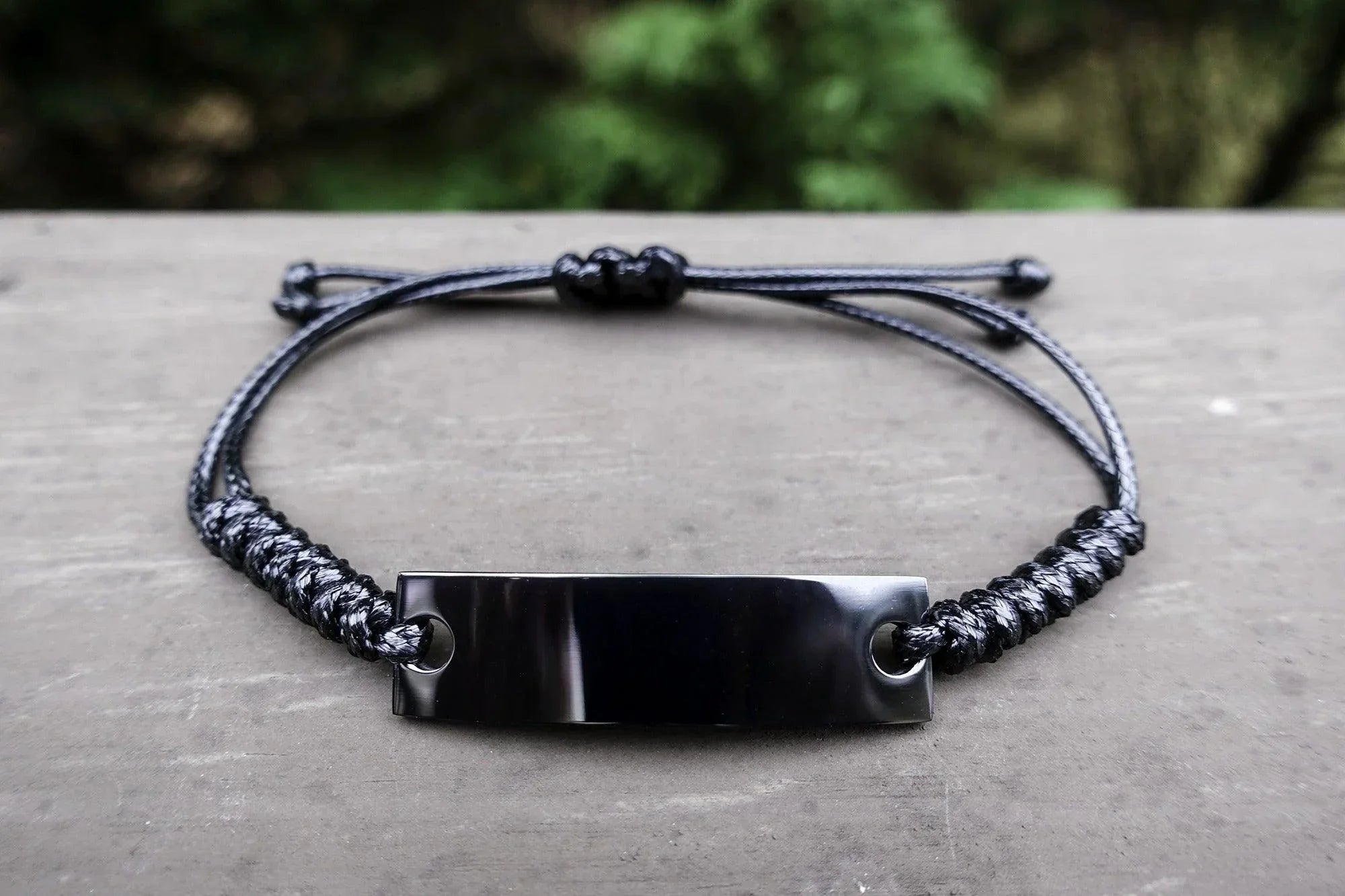 Granddaughter Engraved Black Rope Bracelet, Motivational Heartfelt Birthday, Christmas Holiday Gifts For Granddaughter, You are Braver than you Believe, Loved More than you Know