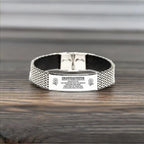 Granddaughter Engraved Stainless Steel Mesh Bracelet, Motivational Birthday, Christmas Holiday Gifts For Granddaughter, You are Braver than you Believe, Loved More than you Know