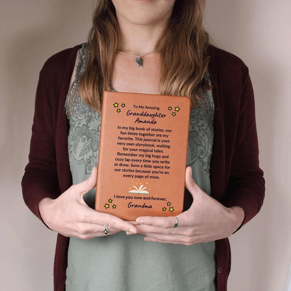 Granddaughter Gift from Grandma - Your Own Story Book - Personalized Leather Journal