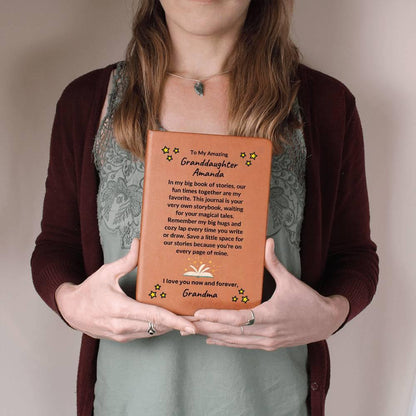 Granddaughter Gift from Grandma - Your Own Story Book - Personalized Leather Journal - Mallard Moon Gift Shop