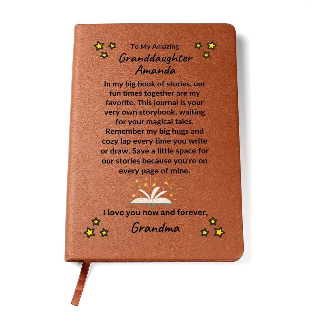 Granddaughter Gift from Grandma - Your Own Story Book - Personalized Leather Journal