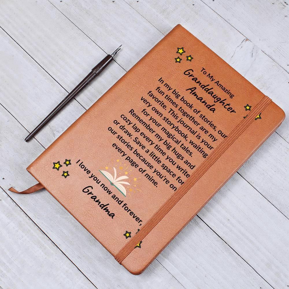 Granddaughter Gift from Grandma - Your Own Story Book - Personalized Leather Journal