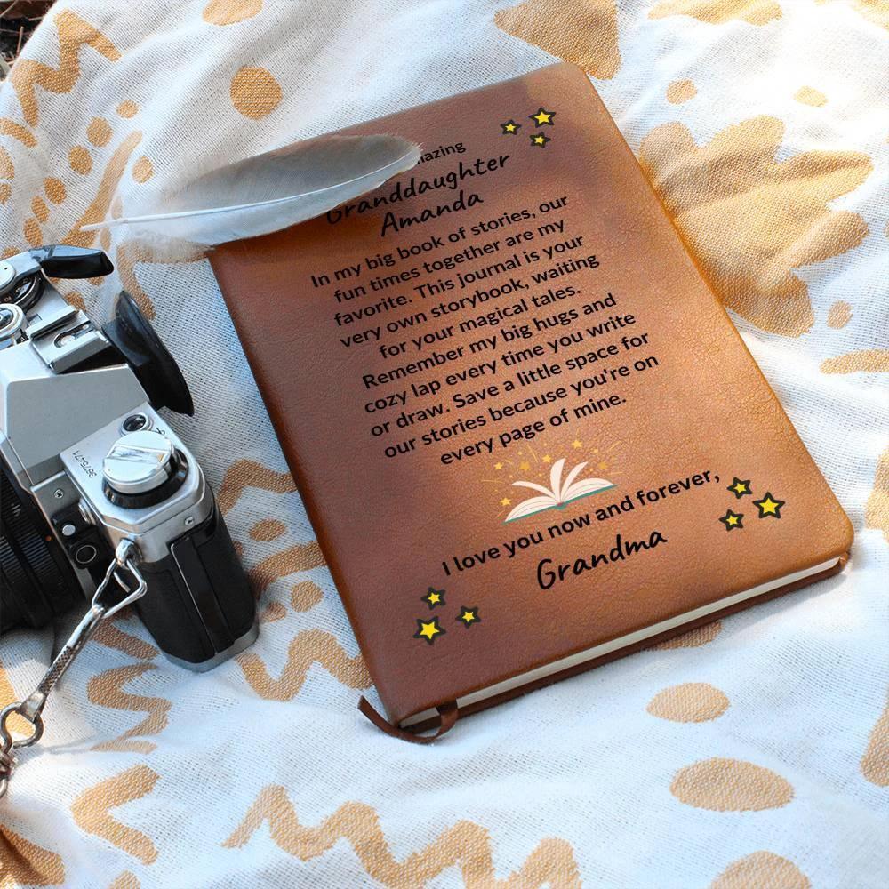 Granddaughter Gift from Grandma - Your Own Story Book - Personalized Leather Journal
