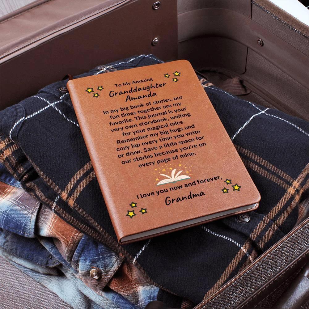 Granddaughter Gift from Grandma - Your Own Story Book - Personalized Leather Journal