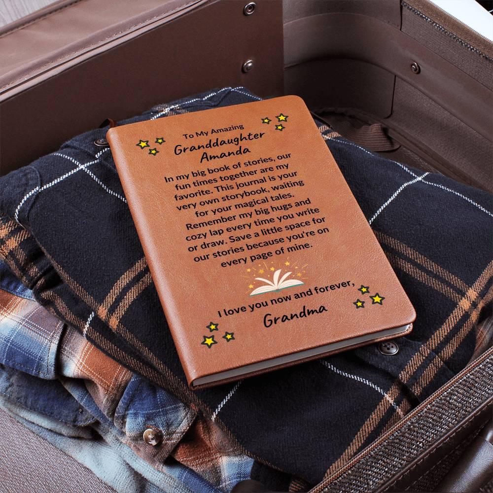 Granddaughter Gift from Grandma - Your Own Story Book - Personalized Leather Journal - Mallard Moon Gift Shop