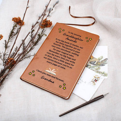 Granddaughter Gift from Grandma - Your Own Story Book - Personalized Leather Journal - Mallard Moon Gift Shop