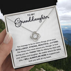 Granddaughter Gift I Will Always Be Here and I Love You With All My Heart Pendant Necklace