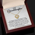 Granddaughter Gift I Will Always Be Here and I Love You With All My Heart Pendant Necklace