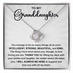 Granddaughter Gift I Will Always Be Here and I Love You With All My Heart Pendant Necklace