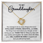 Granddaughter Gift I Will Always Be Here and I Love You With All My Heart Pendant Necklace