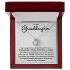 Granddaughter Gift I Will Always Be Here and I Love You With All My Heart Pendant Necklace