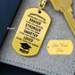 Granddaughter Graduation Cap 2023 Engraved Keychain - Mallard Moon Gift Shop