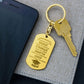 Granddaughter Graduation Cap 2023 Engraved Keychain - Mallard Moon Gift Shop