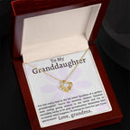 Granddaughter I Am Lucky to Have You - Love Knot Necklace
