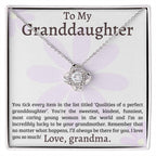 Granddaughter I Am Lucky to Have You - Love Knot Necklace