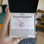 Granddaughter I Am Lucky to Have You - Love Knot Necklace