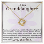 Granddaughter I Am Lucky to Have You - Love Knot Necklace