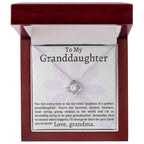 Granddaughter I Am Lucky to Have You - Love Knot Necklace