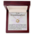 Granddaughter I Am Lucky to Have You - Love Knot Necklace
