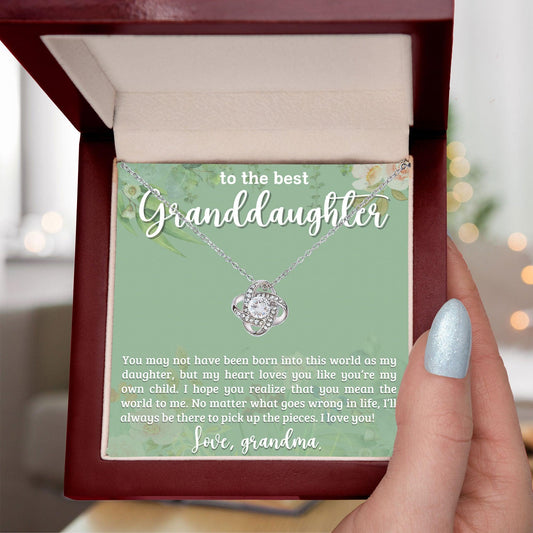 Granddaughter I Will Always Be There - Love Knot Necklace - Mallard Moon Gift Shop