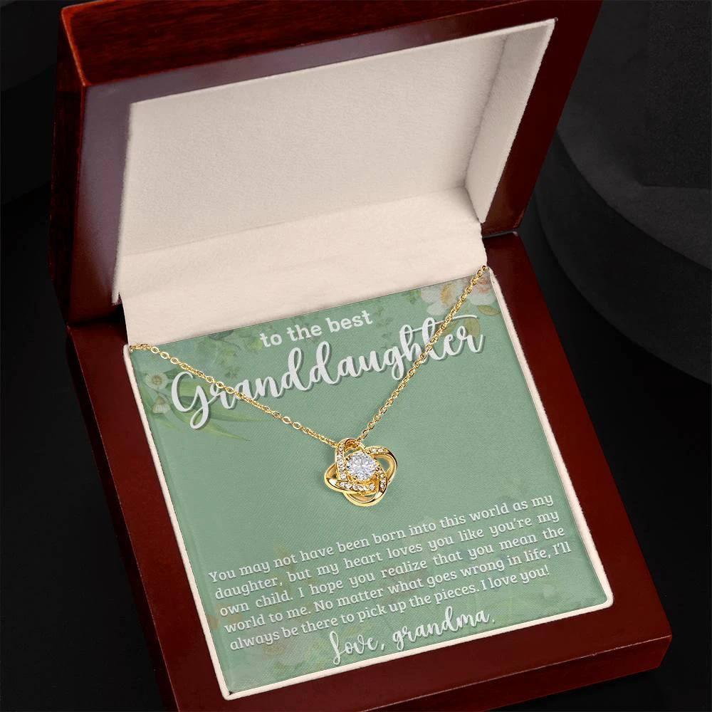 Granddaughter I Will Always Be There - Love Knot Necklace