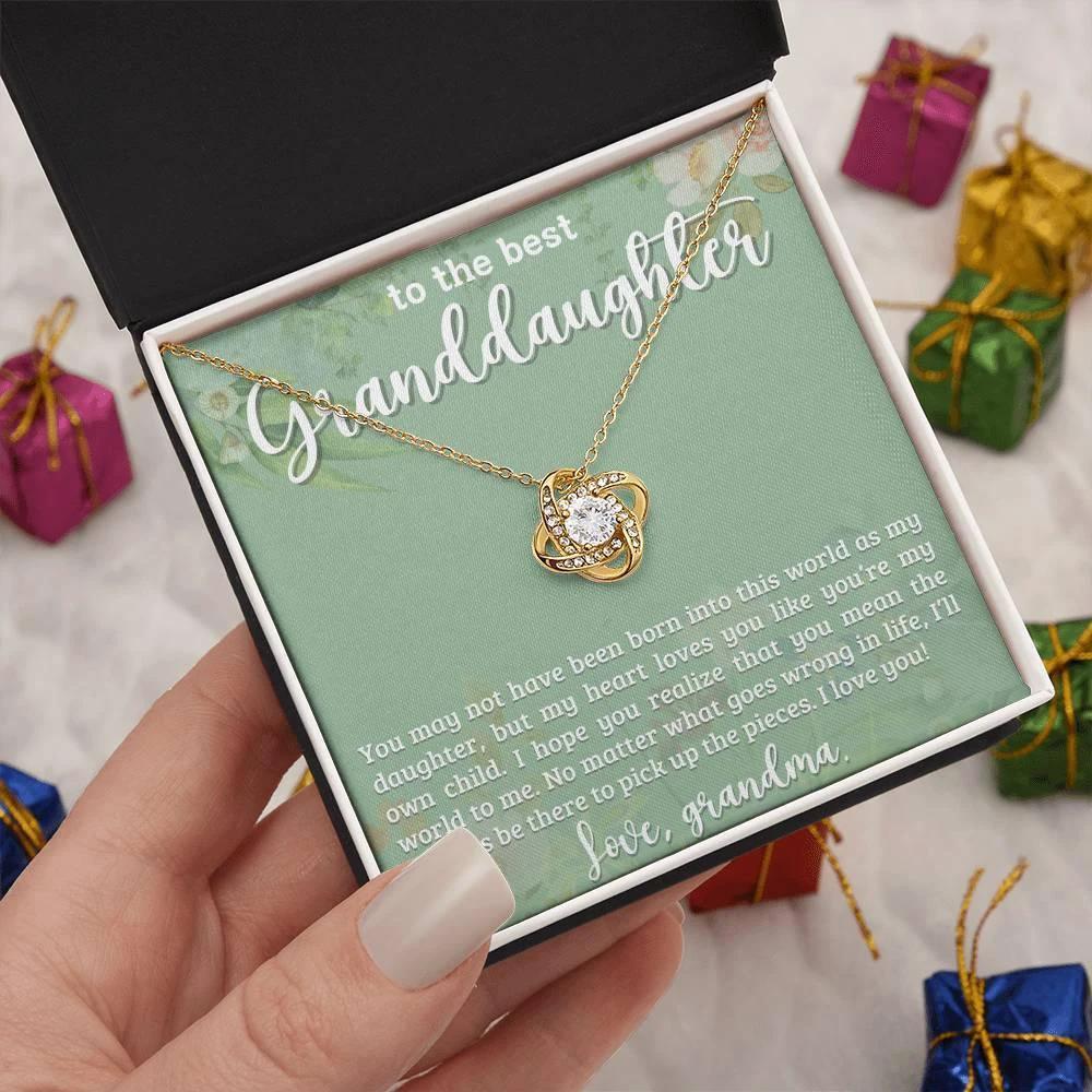 Granddaughter I Will Always Be There - Love Knot Necklace