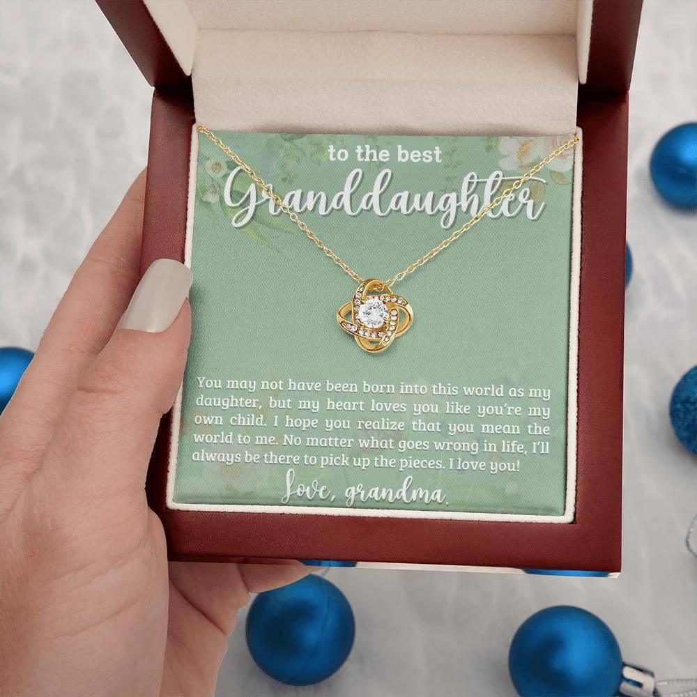 Granddaughter I Will Always Be There - Love Knot Necklace