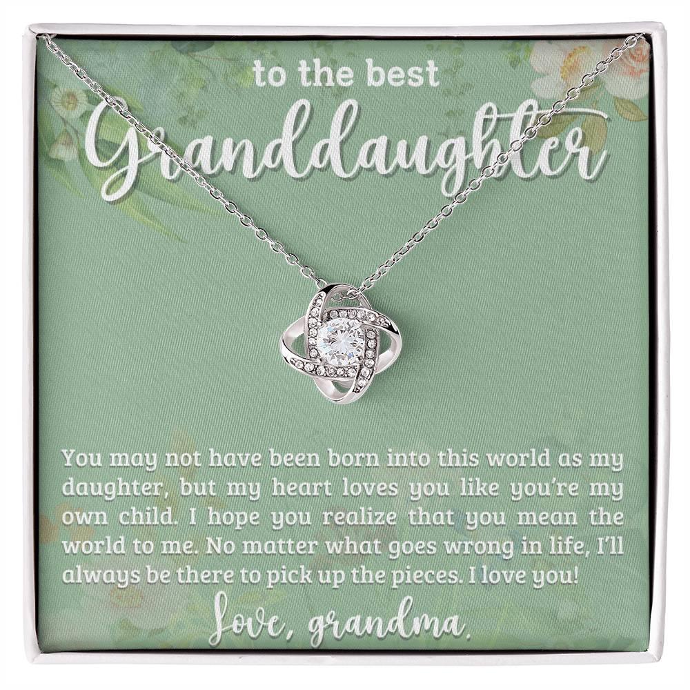 Granddaughter I Will Always Be There - Love Knot Necklace - Mallard Moon Gift Shop