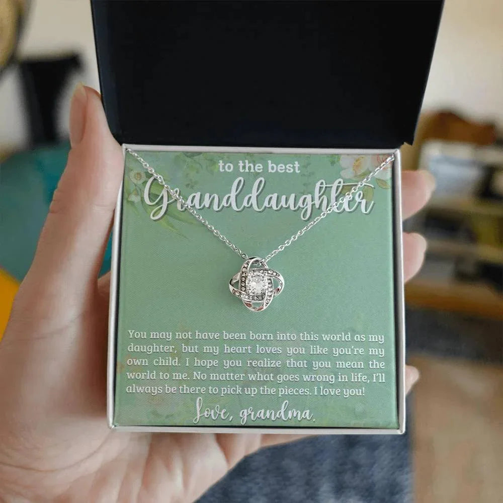 Granddaughter I Will Always Be There - Love Knot Necklace