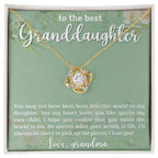 Granddaughter I Will Always Be There - Love Knot Necklace