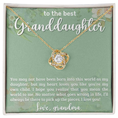 Granddaughter I Will Always Be There - Love Knot Necklace - Mallard Moon Gift Shop