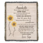 Granddaughter Keepsake Gift - Know that I Will Always Love You - Personalized Heirloom Woven Cotton Blanket