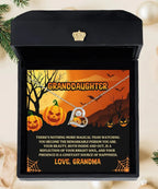 Granddaughter Halloween Gift - Nothing More Magical - Love Dancing Heart Necklace
