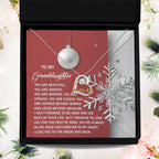 Granddaughter Gift - Moon And Back - Love Dancing Heart Pendant Necklace