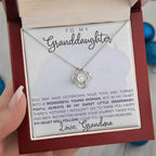 Granddaughter My Heart Will Always Follow You- Love Knot Necklace