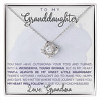 Granddaughter My Heart Will Always Follow You- Love Knot Necklace