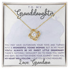 Granddaughter My Heart Will Always Follow You- Love Knot Necklace