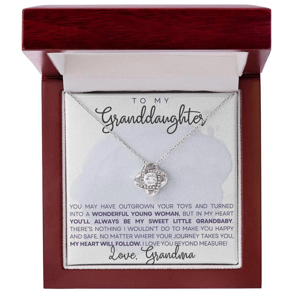 Granddaughter My Heart Will Always Follow You- Love Knot Necklace