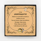 Granddaughter Sunflower Bracelet Motivational Birthday, Christmas Graduation Gifts You Are Braver Than You Believe, I will Always be with You
