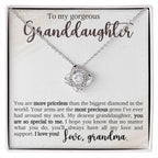 Granddaughter You Are Priceless- Love Knot Necklace