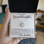 Granddaughter You Are Priceless- Love Knot Necklace