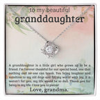 Granddaughter You Bring Laughter and Sunshine - Love Knot Necklace
