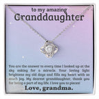 Granddaughter You Fill My Heart With Joy - Love Knot Necklace