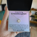 Granddaughter You Fill My Heart With Joy - Love Knot Necklace