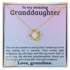 Granddaughter You Fill My Heart With Joy - Love Knot Necklace